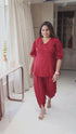 Designer Maroon Women Dhoti Set , Video